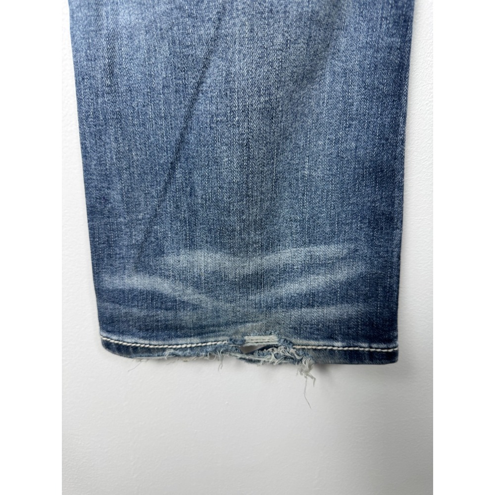 Y2K Rock Revival Womens 25 Nancy Bootcut Jeans Blue Embellished Frayed E8536M85X - Picture 6 of 14